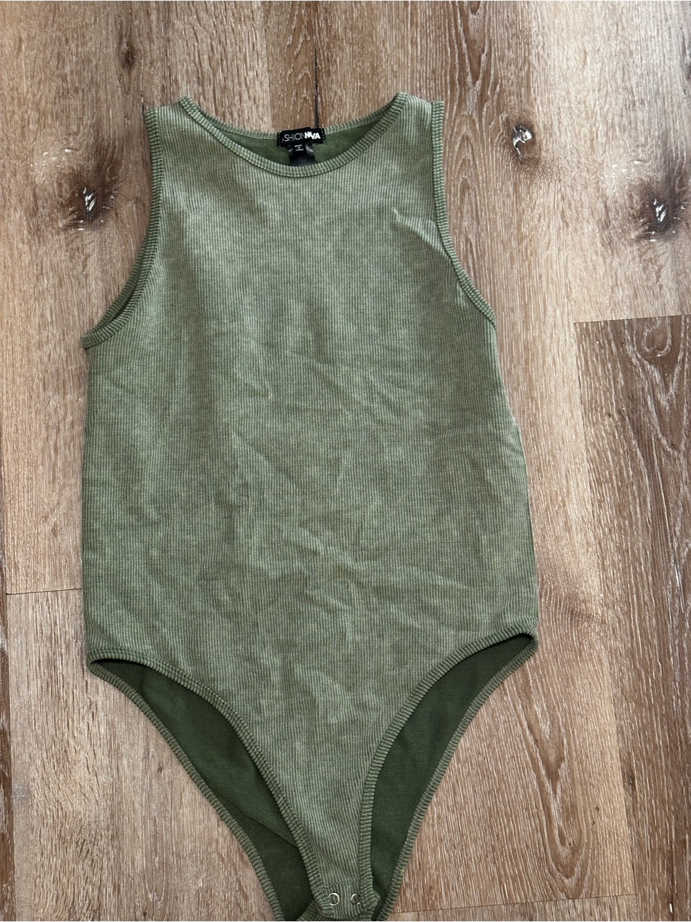 Olive Ribbed sexy One-Piece